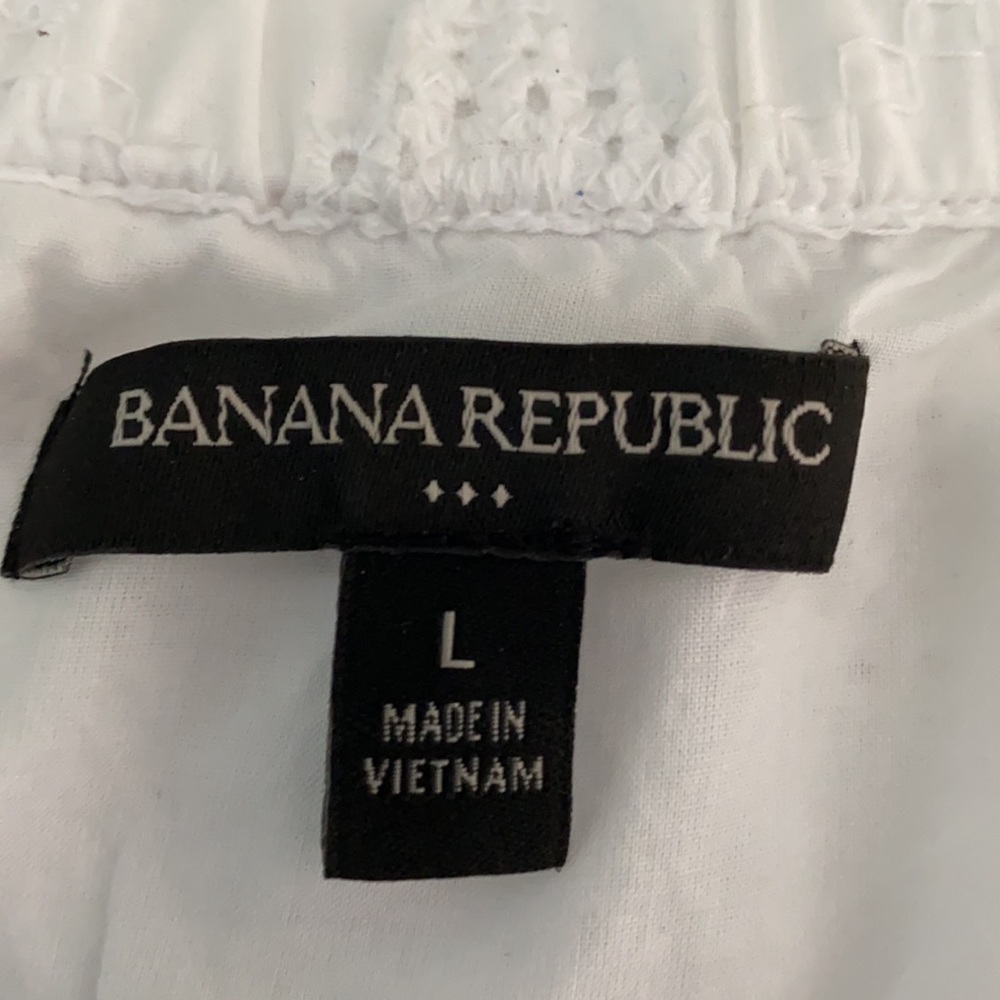 Banana Republic White Eyelet Off-Shoulder Top - Picture 5 of 5